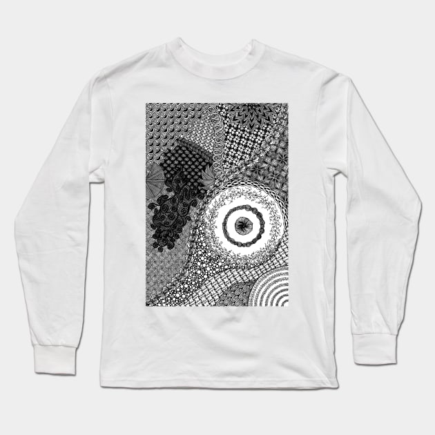 Zentangle Long Sleeve T-Shirt by ElviraDraat